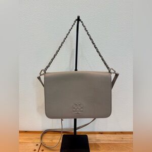 Tory Burch Thea French Grey Convertible Crossbody Bag